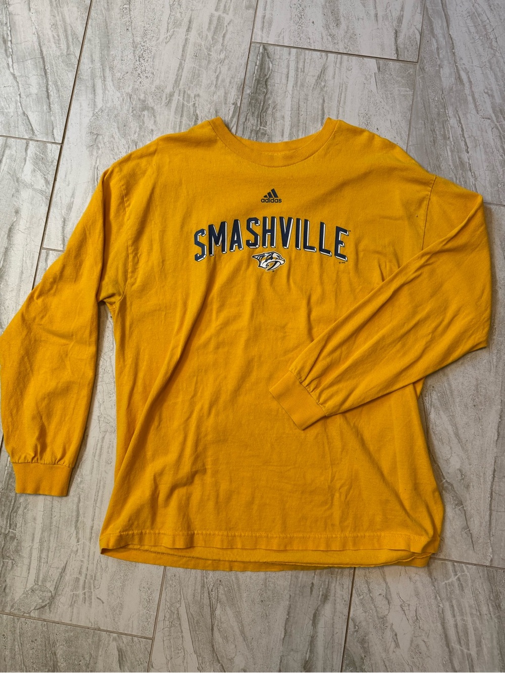 adidas Men’s Smashville Long-Sleeve Shirt - Yellow